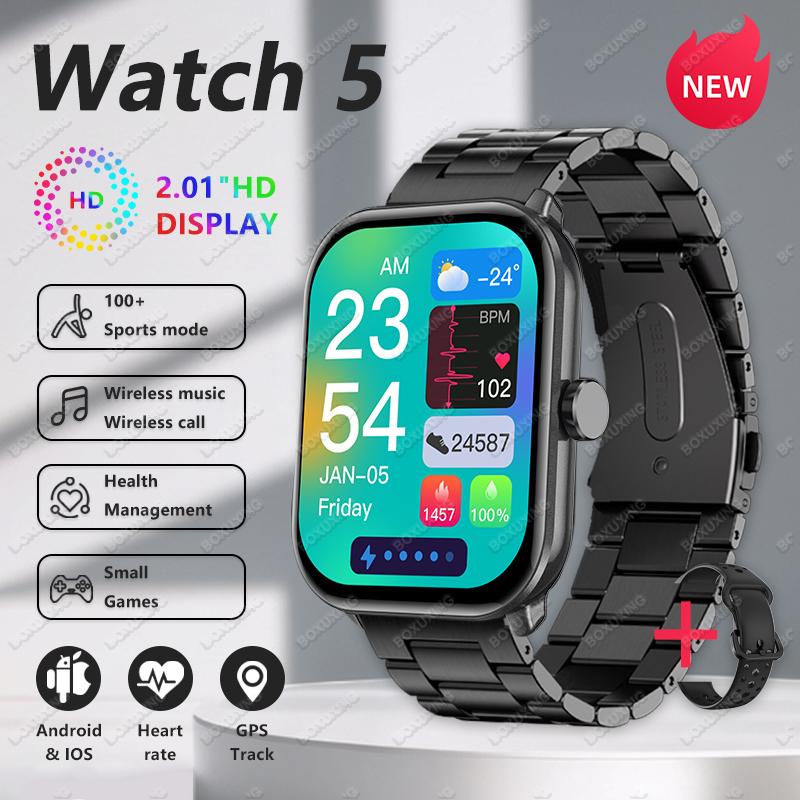 New GPS Track Smart Watch 2.01 Inch Ultra HD  Screen Movement Run Track Heart Rate Monitor Bluetooth Call Smartwatch