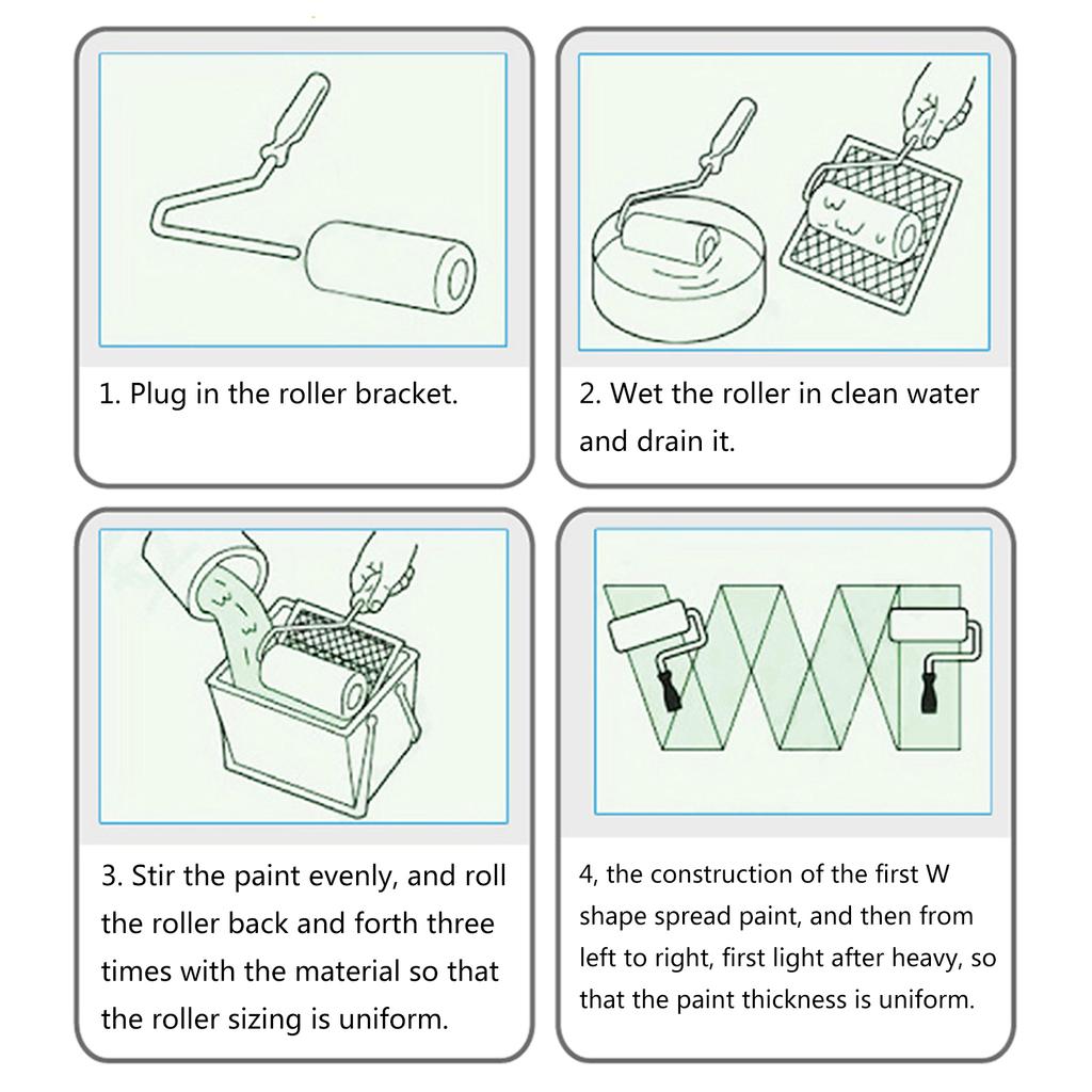 Ergonomic 10 Inch Roller Brush Putty Roller Cleaning Roller Special Roller for Putty for Applying Putty & Rolling
