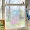 Regenbogen Sonnenfänger Fensteraufkleber Bunte Prismatische Blumen Kollisionsschutz Fensteraufkleber Wiederverwendbar Statisch Glastür