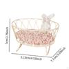 1/12 Puppenhaus Babypuppenbett, Kinderbett DIY Szenenhandwerk, Rollenspielzeugzubehör