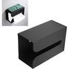Wall Mount Bathroom Tissue Box Holder, Black Kitchen Paper Towel Dispenser Napkin Organizer for Kitchen, Toilet, Pantry Utility Room Laundry, Fixed
