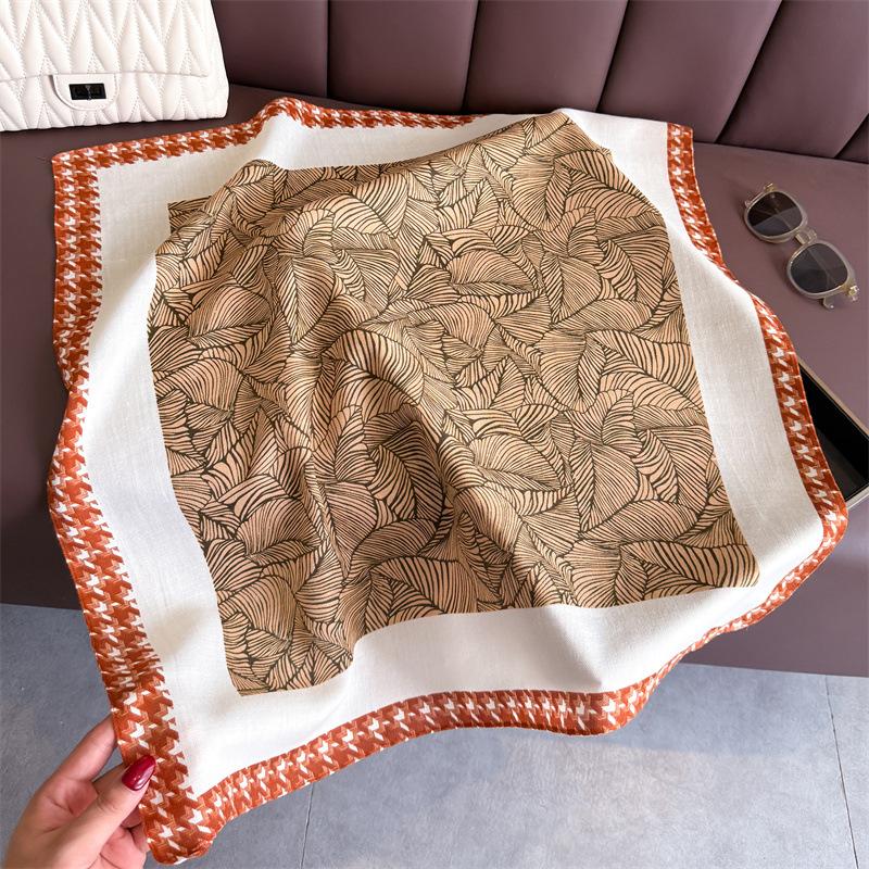 New Cashew Print Female Neck Scarf Cotton Linen Feeling Women Hair Scarves Foulard Head Band Shawls Wraps Neckerchief Bandana