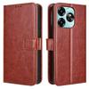 For Umidigi G6 Case Crazy Horse Texture Leather Wallet Phone Cover with Strap