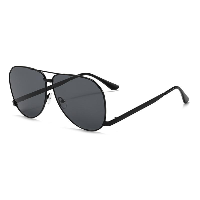 JYL TS Halara oversized aviator sunglasses, double bridge metal shades, UV protection eyewear