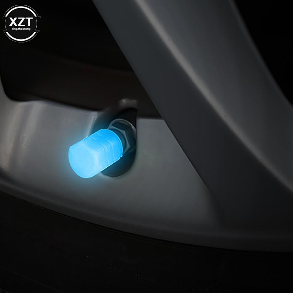 

Светящиеся колпачки клапанов, флуоресцентные, светящиеся ночью, автомобильные, мотоциклетные, велосипедные, колесные, декор для колесных дисков, люминесцентные колпачки