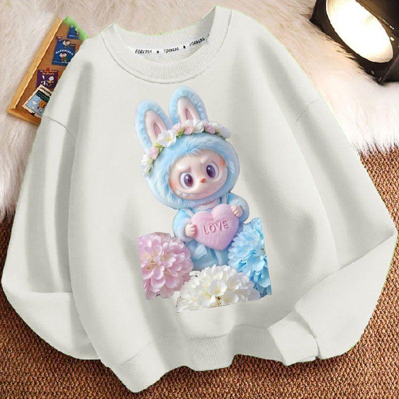 Children's Fashion Round-neck Hoodies, Long-sleeved Loose Hoodies for Boys and Girls In Spring and Autumn