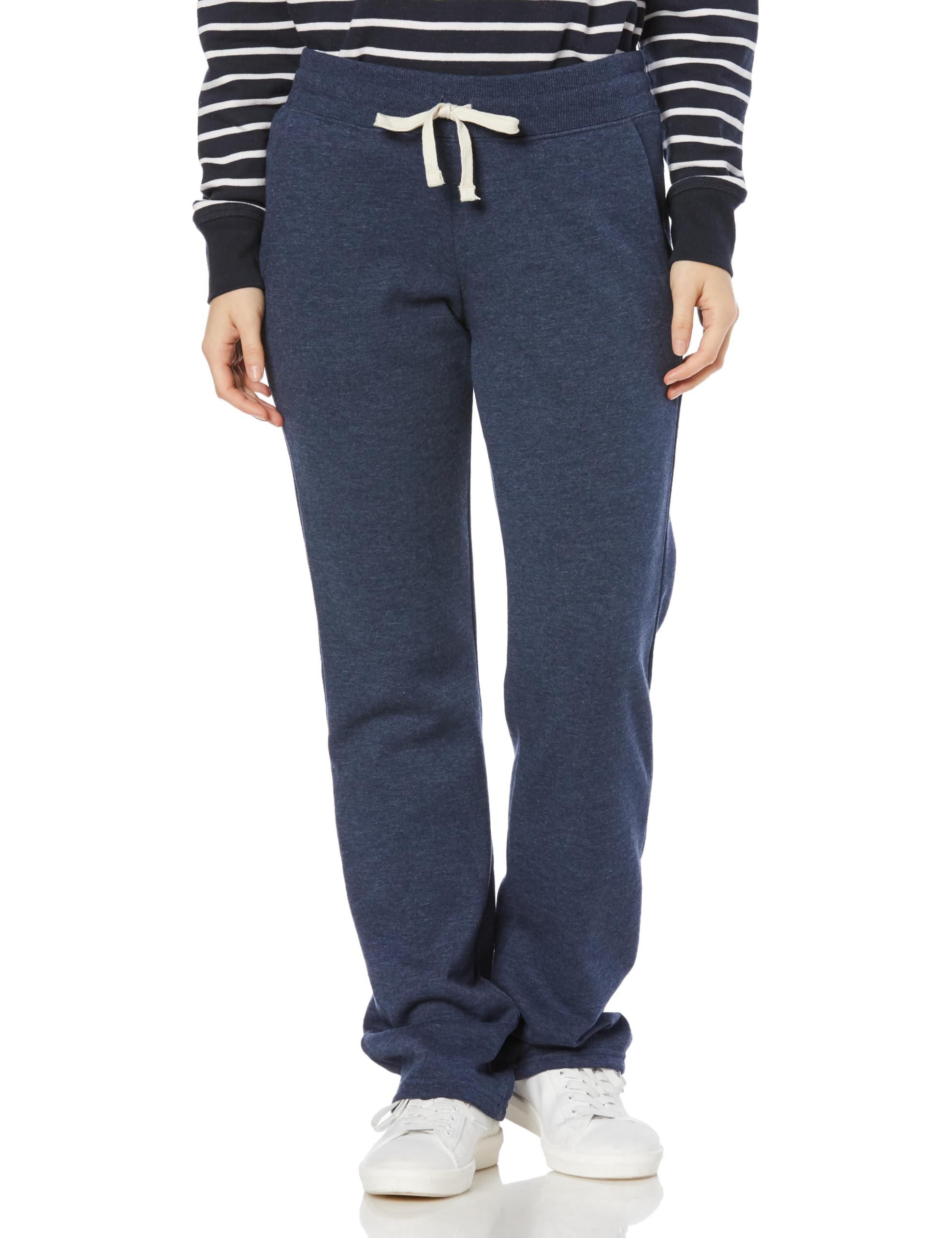 

Amazon Essentials Women s Straight-Leg Drawstring Fleece Sweatpants, Heather Navy, Size L
