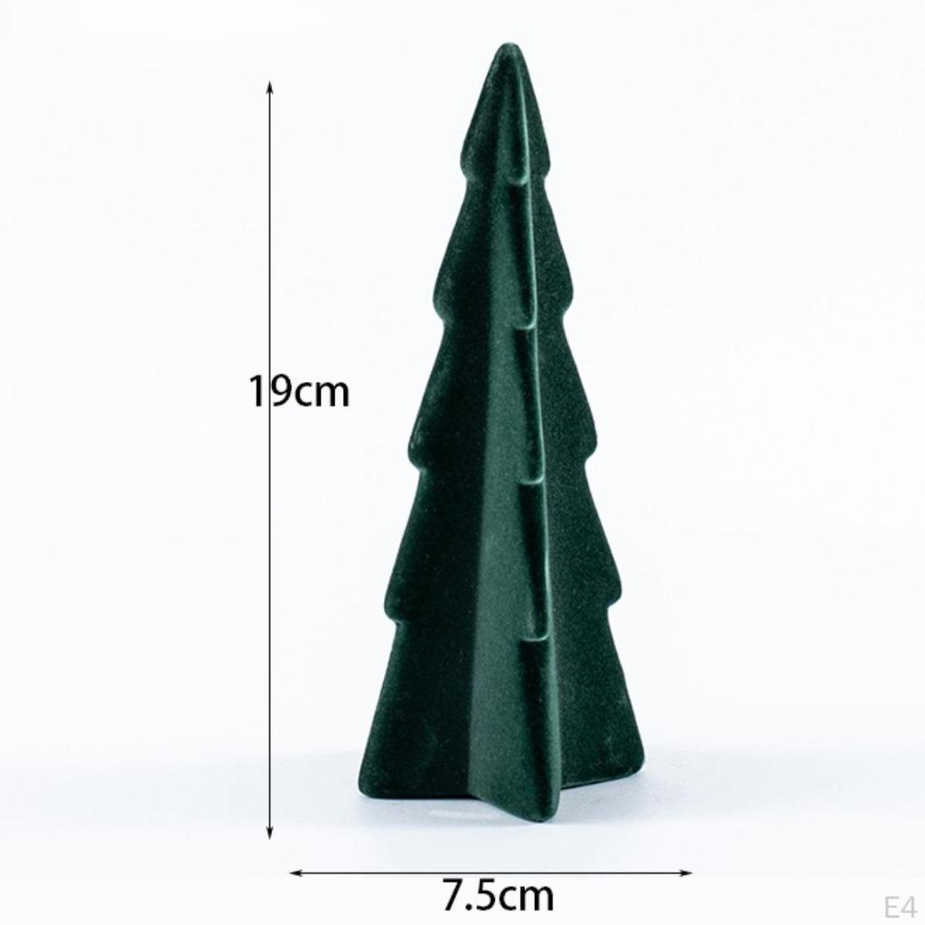 Artificial Christmas Tree for Table, Ceramic Statue Home Decoration Ornament Bedside Table Small