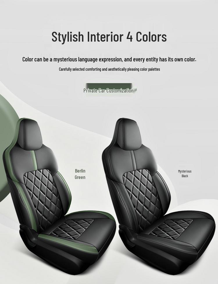 Bingo PLUS Universal Perforated Leather Car Seat Cushion for Five-Seater, All-Season.