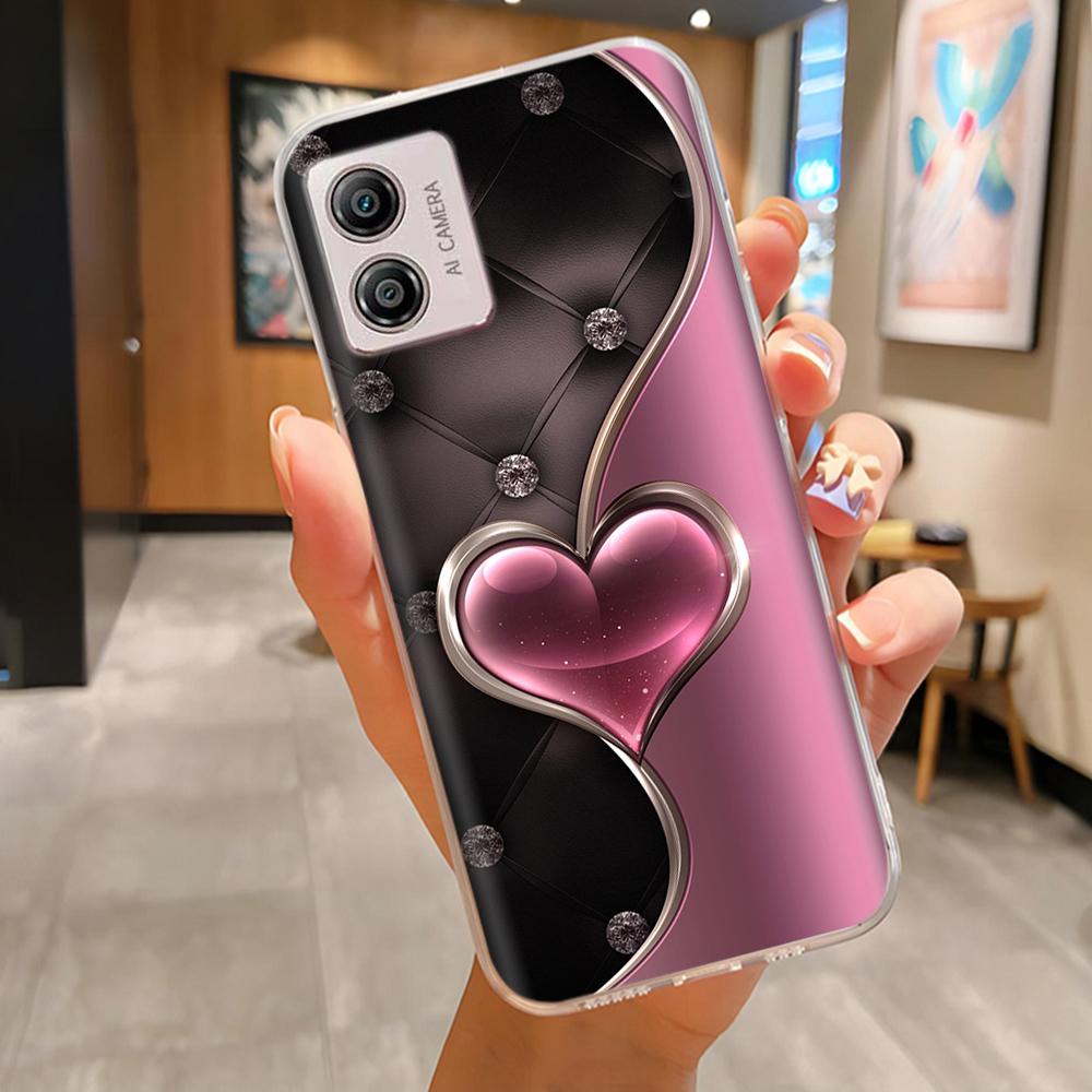 Etui Do Motorola Moto E13 Miękki Przezroczysty TPU Silikonowy Uroczy Kreskówkowy Panda Tylna Pokrywa Do Moto E13 motoE13 Futerały Etui Odporne Na Wstrząsy