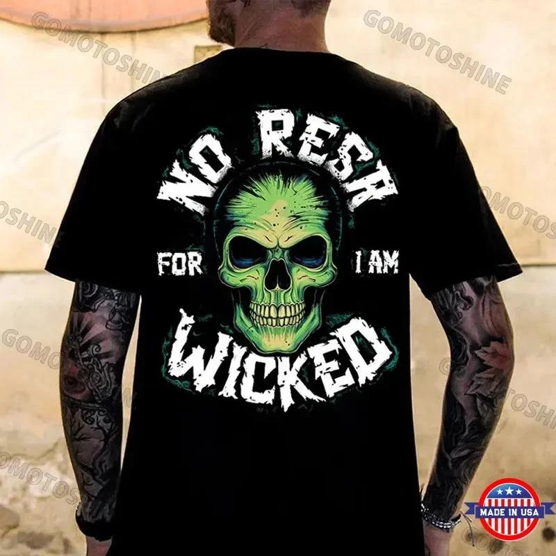 NO REST WICKED Skull Print Men s T-Shirt XL