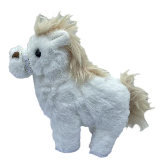 Kids Electronic Plush Pony Toy Walking Interactive Horse Plushie Toy Toddlers Boys Girls Educational Simulation Animal Toy