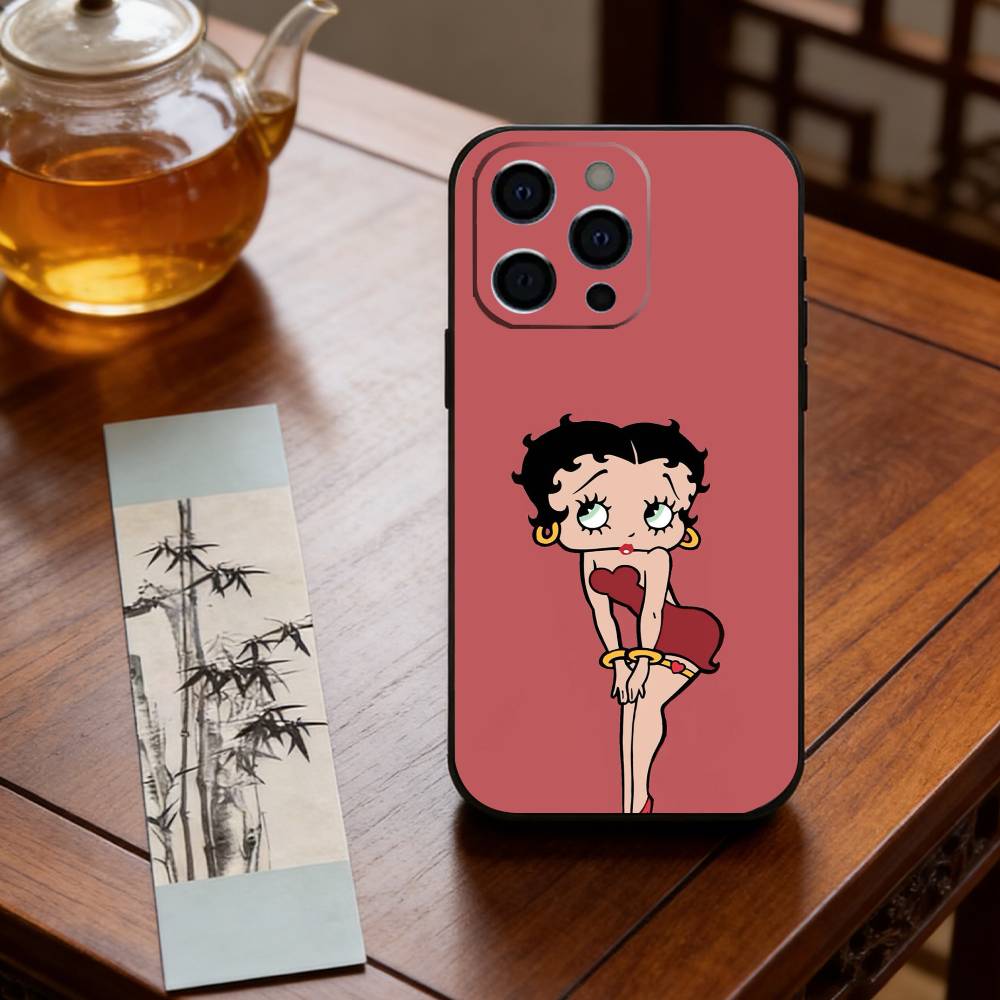 C-Cute Cartoon B-Betty B-Boop Phone Case Silicone Soft For IPhone 17 16 15 14 13 12 11 X XR Plus Pro Max Plus