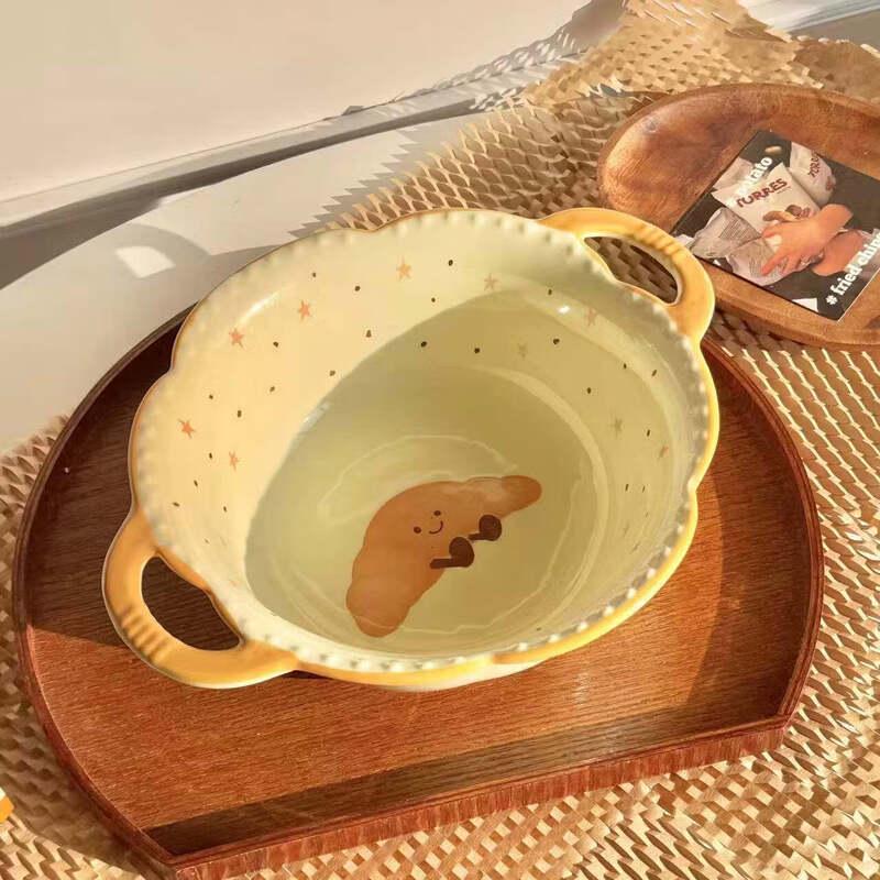 Qiwei Fruit Croissant Ceramic Bowl