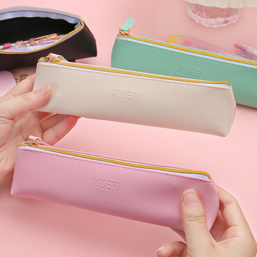 1Pc Pencil Pouch Small With Zipper Cute Office Pouch Bag Stationery Pouch