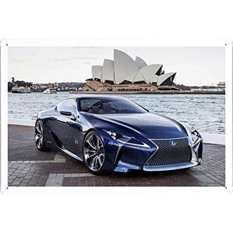 Auto Metal Tin Signs Plaque Sports Car Wall Decoration Vintage Art Posters Iron Painting for Man Cave Home Cafe Garage Club Bar