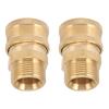 2Pcs Pure Copper M22 High Pressure Washer Fitting Adapter 3/8 Inch NPT Female To M22 Male Adapter