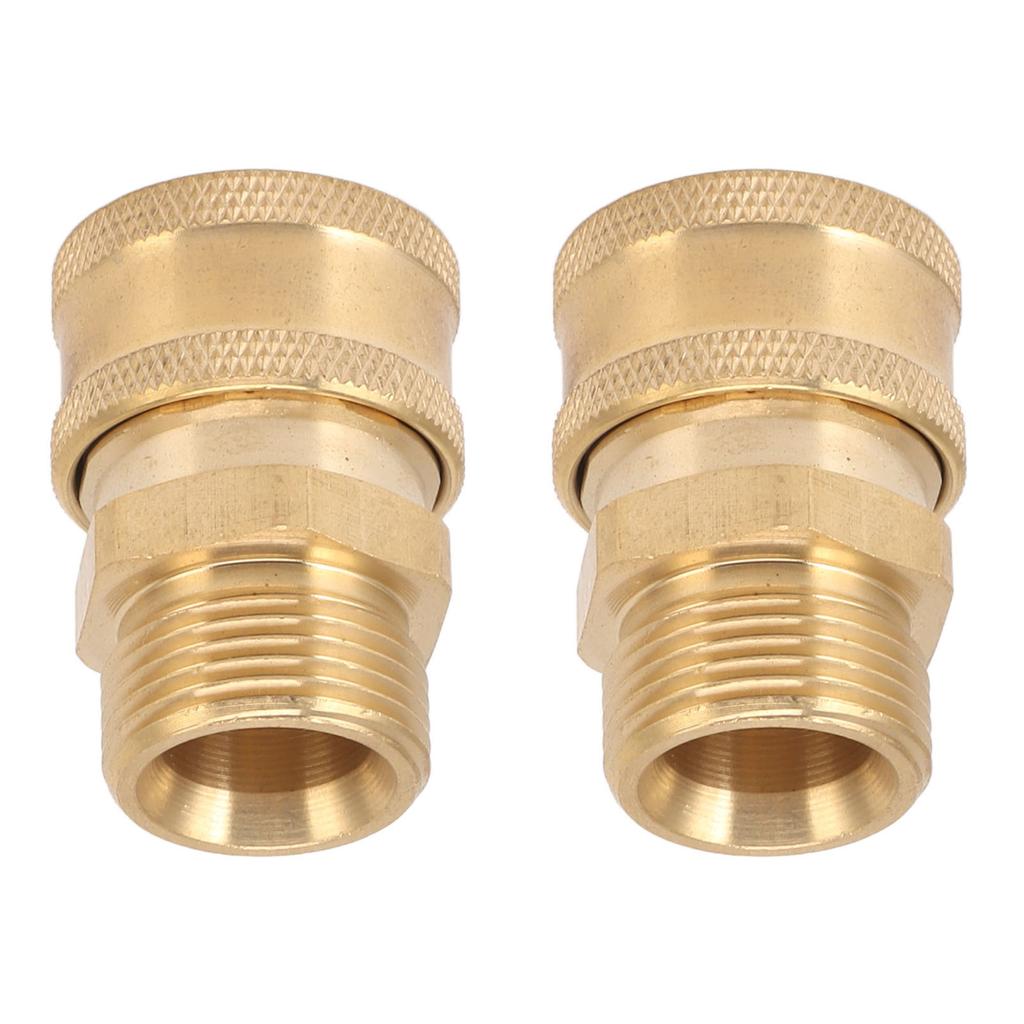 2Pcs Pure Copper M22 High Pressure Washer Fitting Adapter 3/8 Inch NPT Female To M22 Male Adapter
