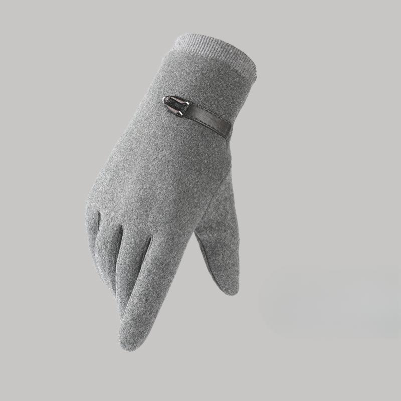 Warm Gloves for Outdoor Riding Men's Sports Warm Touch Screen Windproof Rabbit Velvet Plus Velvet Autumn and Winter Coldproof Gloves