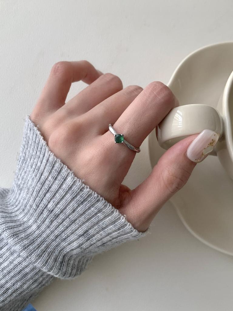 PANJBJ 925 Sterling Silver Zircon Ring Ring for Women Geometry Classic Minimalism Versatile Anniversary Jewelry Gift Dropship