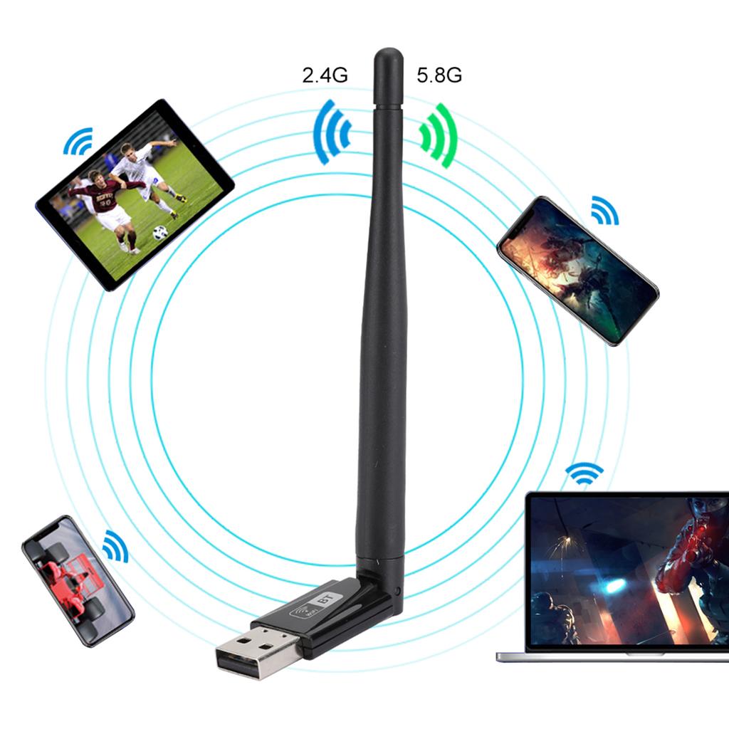 RTL8821CU 600M Treiberfrei Dualband PC Wireless LAN Karte für USB Bluetooth Adapter