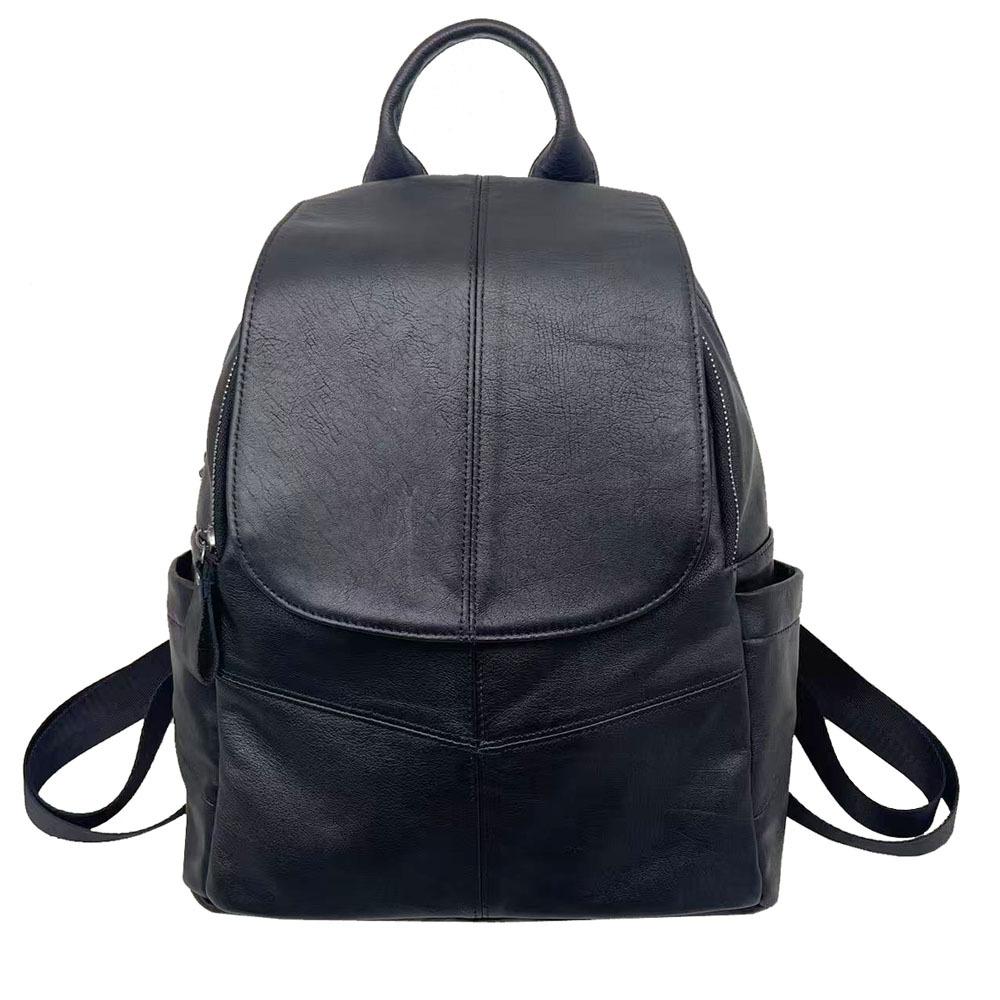 Leather Women'S Bag Backpack Women'S Premium Sense Large Capacity Versatile Backpack College Wind Backpack