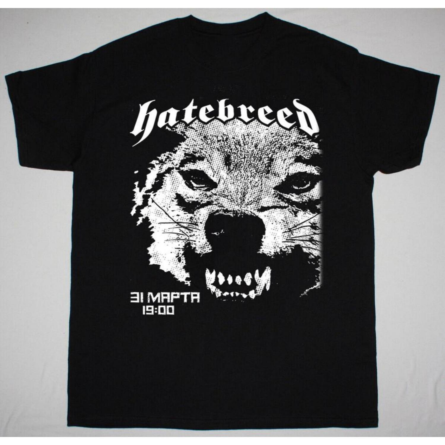 

НОВЫЙ Футболка с коротким рукавом группы Hatebreed Подарок для фаната Черный Все размеры S-5XL Футболка VC1292 Унисекс Футболка S чёрный