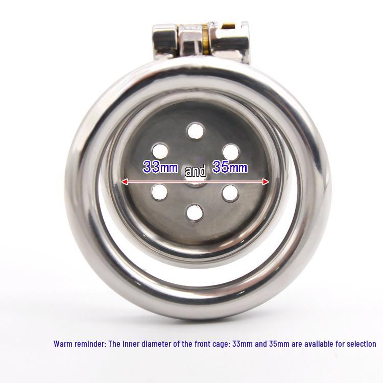 Men's Stainless Steel Chastity Lock Cage - Transgender Adult SM Training Belt