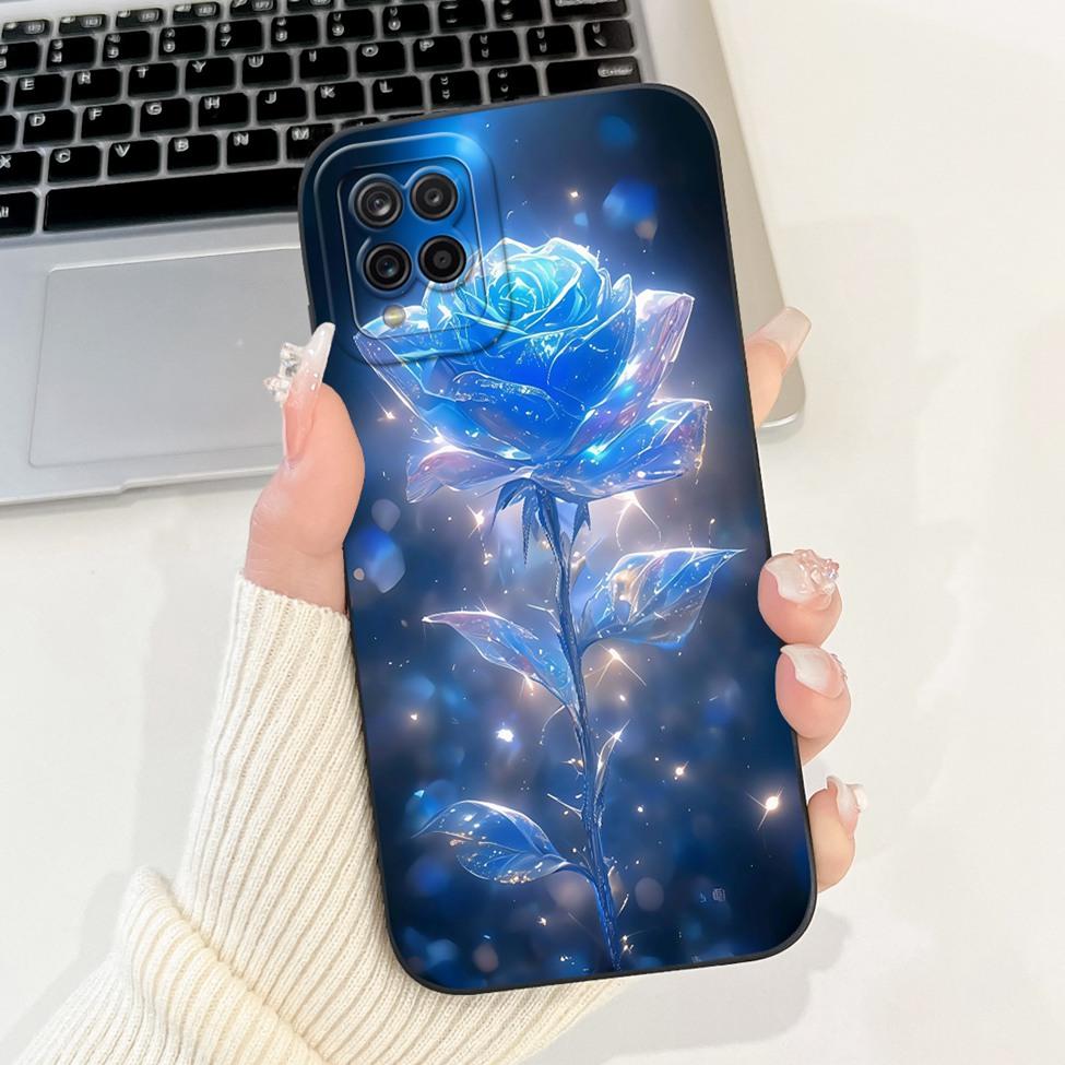 Funda For Samsung A12 Case A125F Silicone Cute Kawaii Luxury Fashion Flowers Cover For Samsung Galaxy A12 Phone Case Shockproof