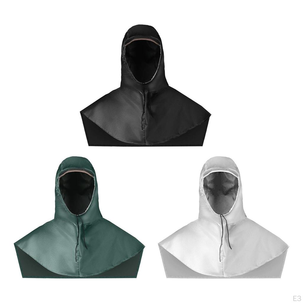Hood with Shoulder Cover Waterproof Dustproof Unisex Work Hat PVC Material Neck Head