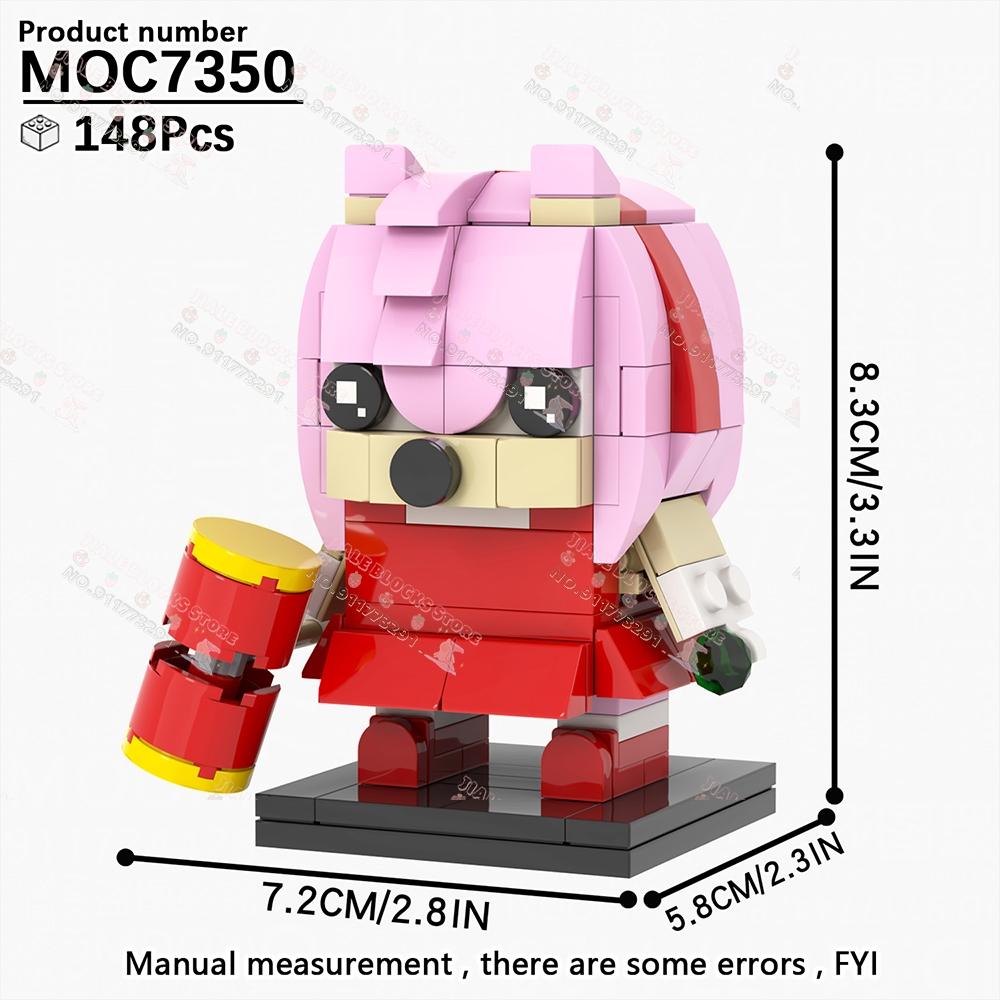 Seria Jocuri MOC Ariciul Albastru Blocuri de Construcție Robot de Curse Creativ Model Personaj Cap Pătrat Cărămizi DIY Jucării Cadou Pentru Copii