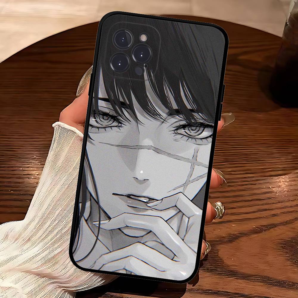Asa Mitaka Chainsaw Man Anime Manga Phone Case For Iphone 16 15 17 13 14 12 11 Pro Max Plus Black Shell Cover Case