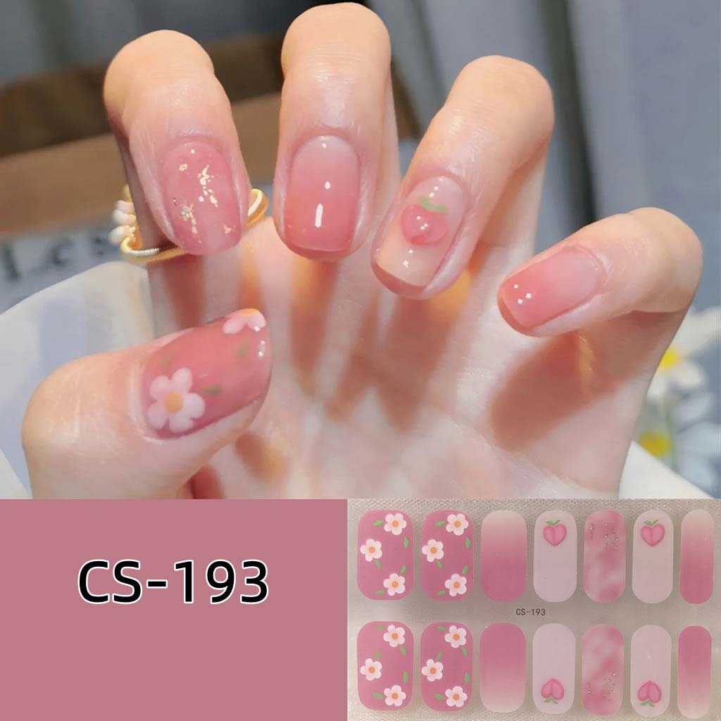 CS Waterproof and No-bake Gel Nail Polish Film All Stick Japanese and Korean Wind Spring and Summer Nail Wrap Paper Nail Wrap Paper
