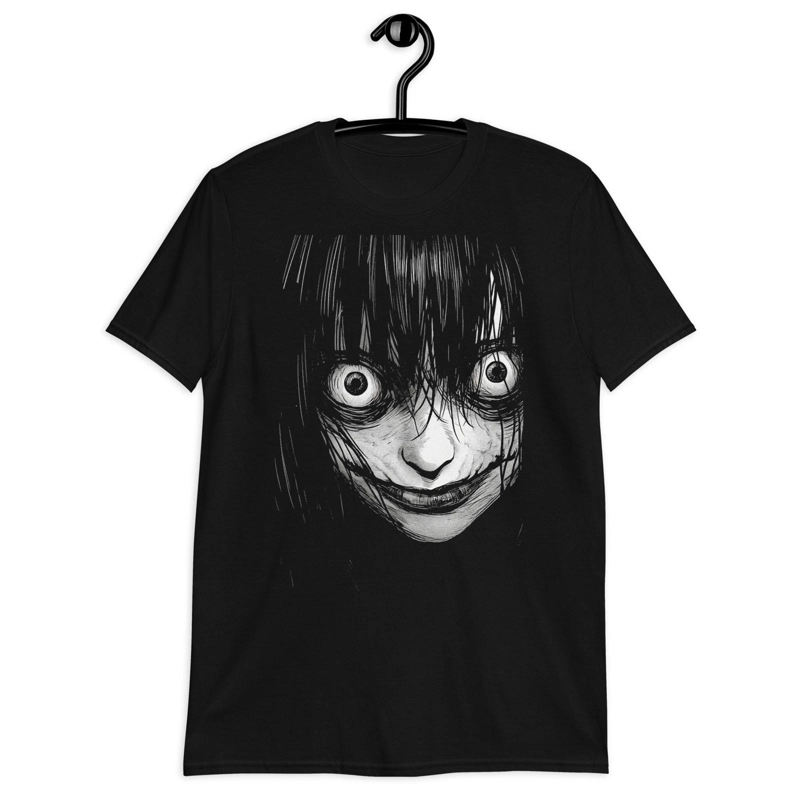 Creepy Horror Anime Girl Short-Sleeve Unisex T-Shirt M