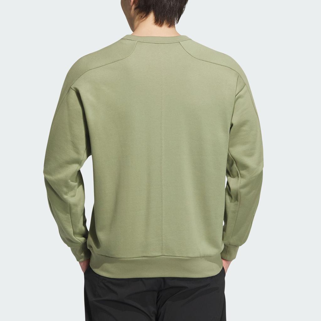 Adidas Wuji Series Silky Sweatshirt Crew Neck Sports Casual Pullover Long Sleeve Hoodie Men Sweatshirt Tent-Green JI8711
