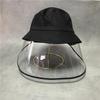 Bucket hat women's Korean tide with mask winter black hat women's dust-proof sun-proof wind-proof droplet-proof hat