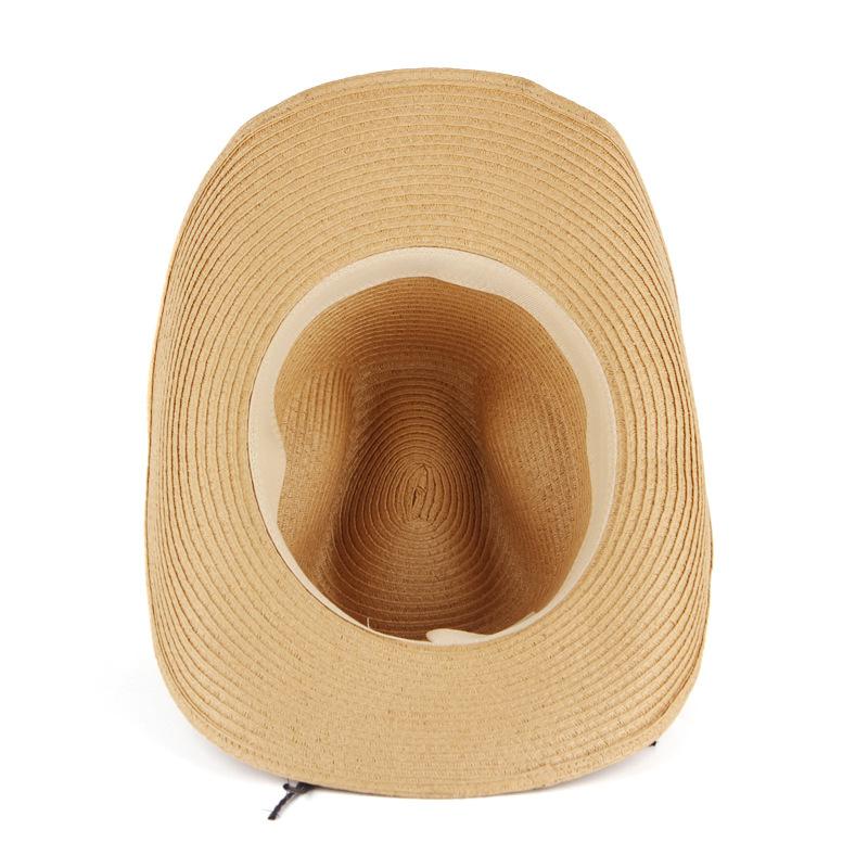 eBay Embroidered Decorative Western Cowboy Straw Hat Men's and Women's Outdoor Sunshade Sunscreen Hat Jazz Hat