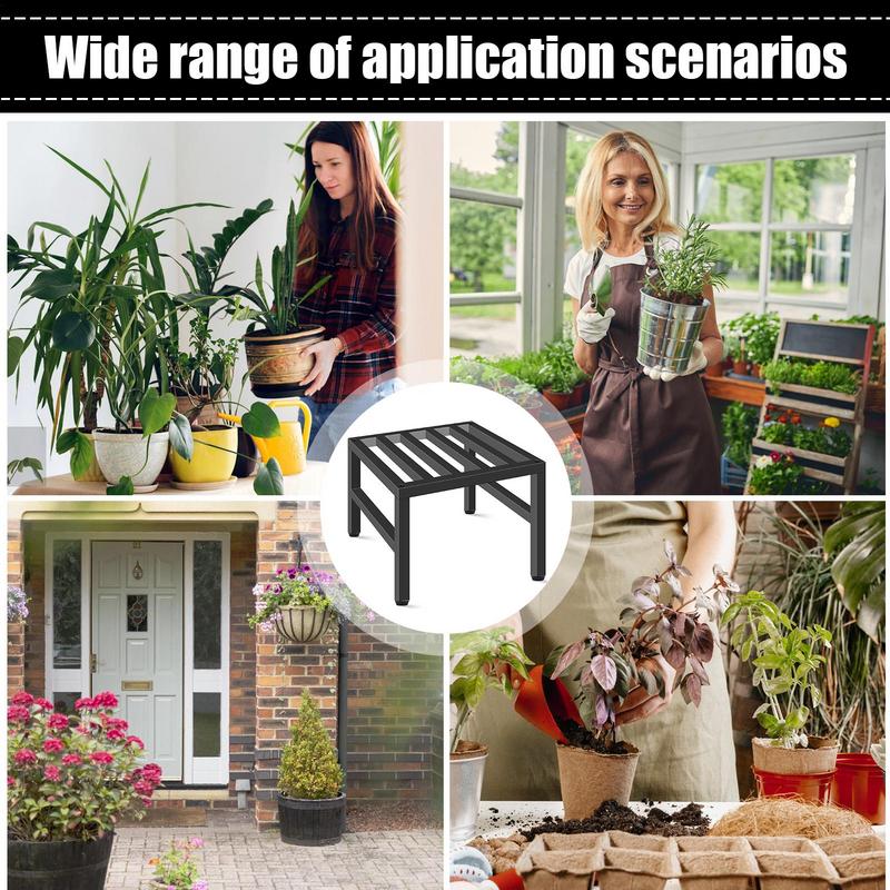 Flower Pot Stand Metal Plants Display Decoration Heavy Duty Stands Planter Holder Flower Pot Stable Display Rack With Non-slip