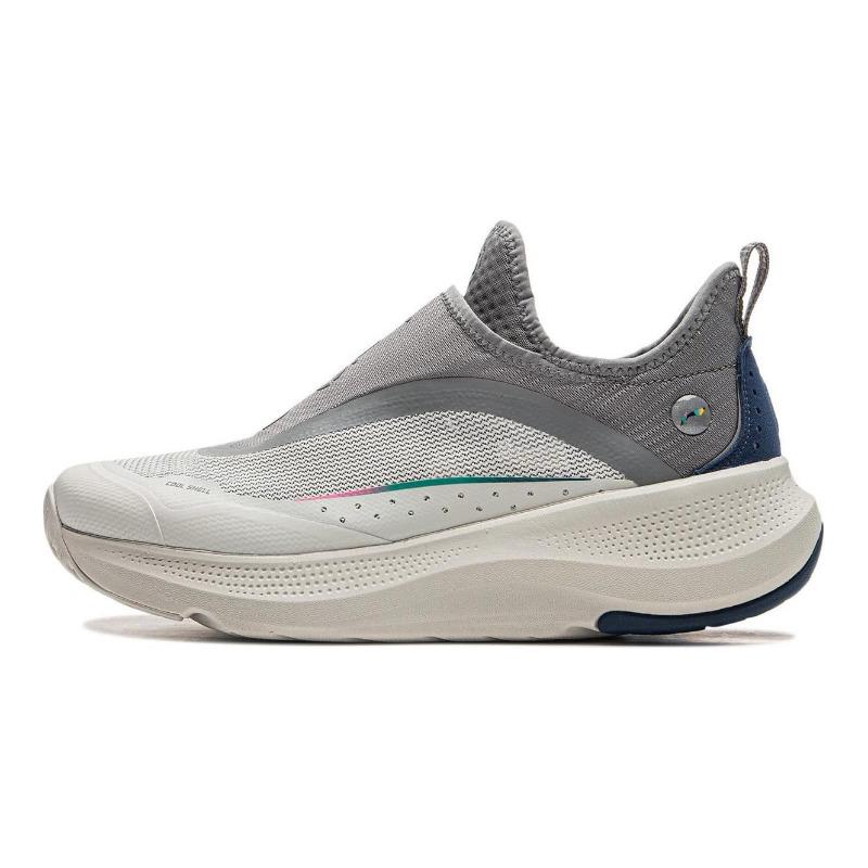 LiNing SOFT GO Zheng Rong Men Slip On Cushioned Anti-slip Breathable Light Low Top Casual Shoes Gray AGLU275-1 45