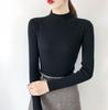 Women's Slim Fit Knitted Sweaters: 2023 Autumn/Winter Long-Sleeve Half-High Collar Inner Layer Shirt