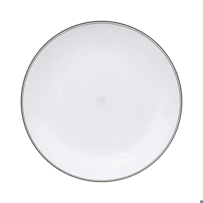 Assiette plate - Collection Pastel - 25cm - Polystyrène dur - Compatible lave-vaisselle - Noir
