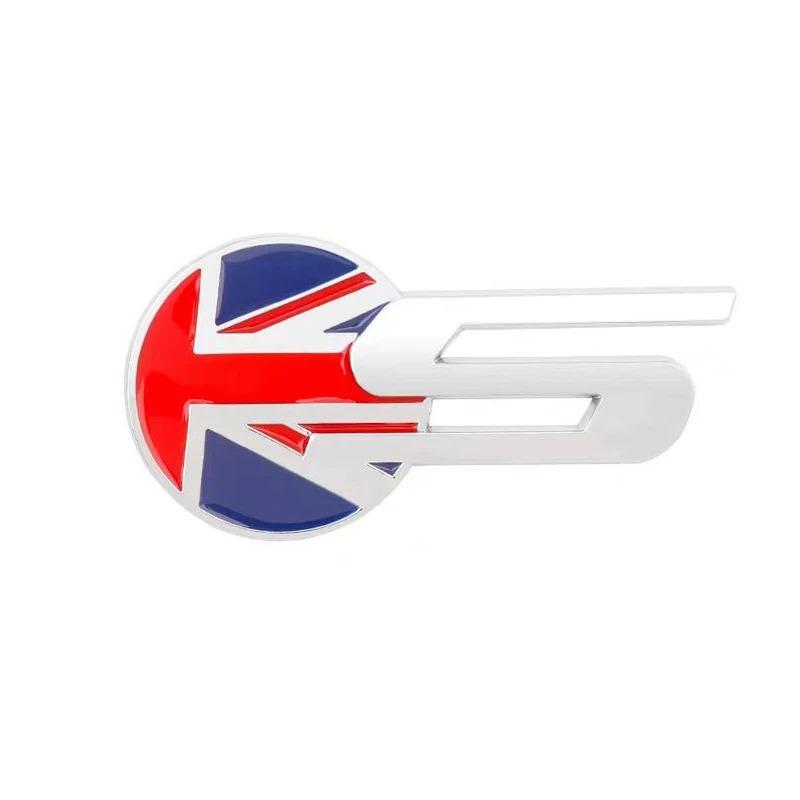 3D Metal S R Logo Car Sticker Side Fender Rear Trunk Emblem Badge Decals for  X-TYPE F-TYPE XE XF XJ XJR XFR Accessories