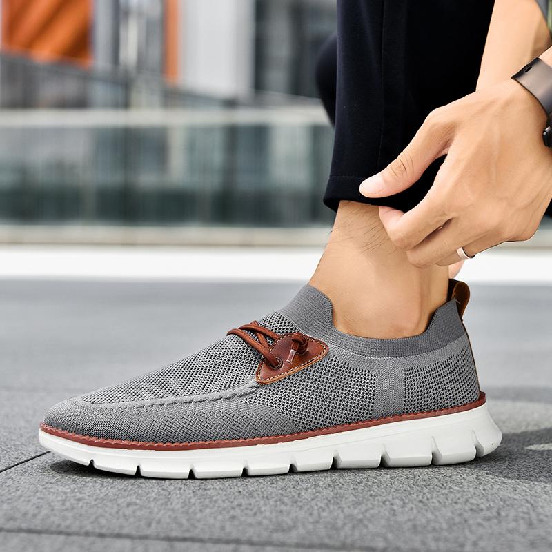 TUINANLE Herrloafers Svarta Sneakers Större Storlekar 40-50 Skor Casual Sneakers Andningsbara Nätskor