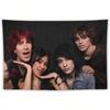 1pc Emo Rock Style Band Tapestry 2D Polyester Flat Wall Decor Trendy Hanging for Teen Bedroom  Dorm Perfect Gift for Band Lo