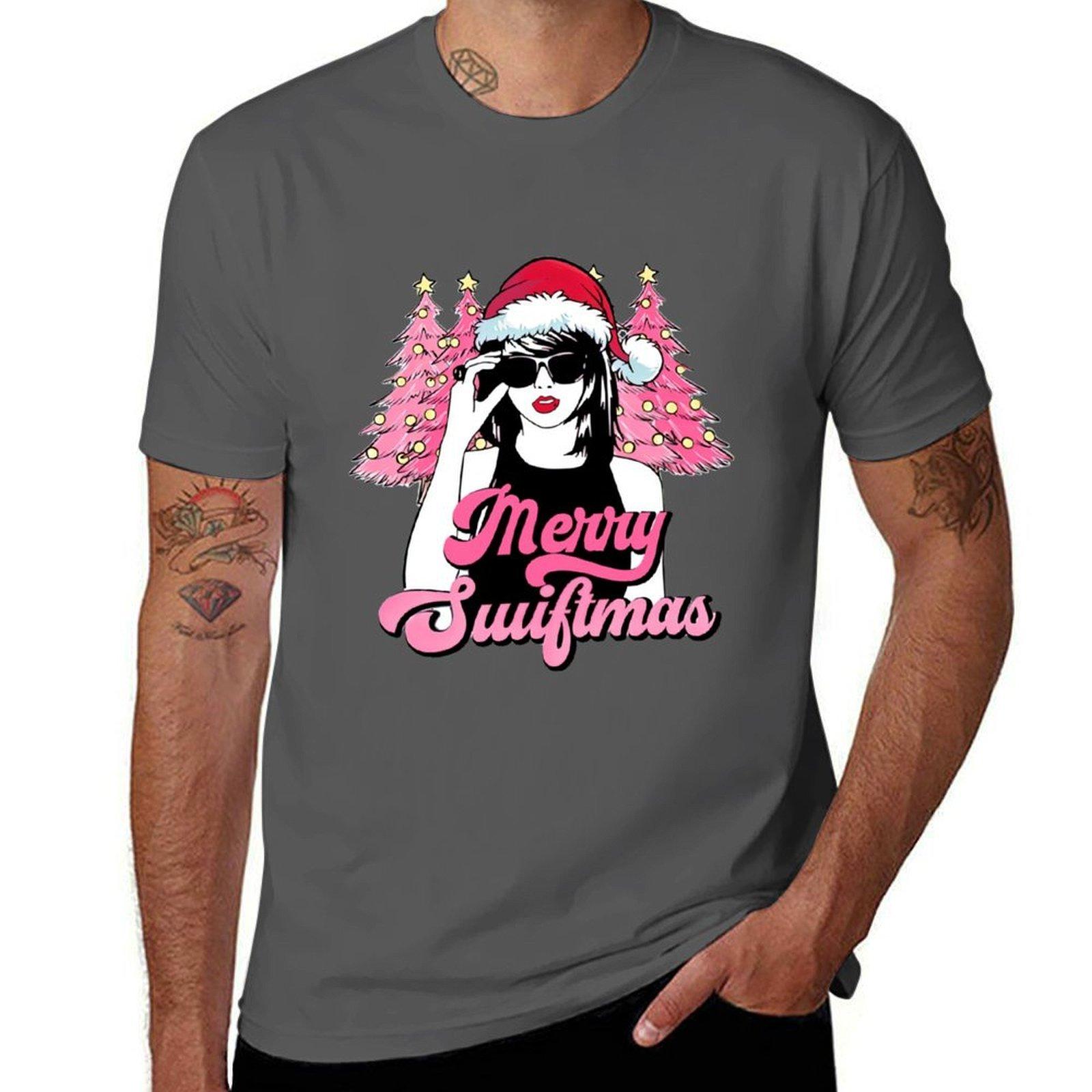 

Merry Swiftmas Era T-Shirt cotton tshirt 100% t shirt custom print T-Shirt 4XL