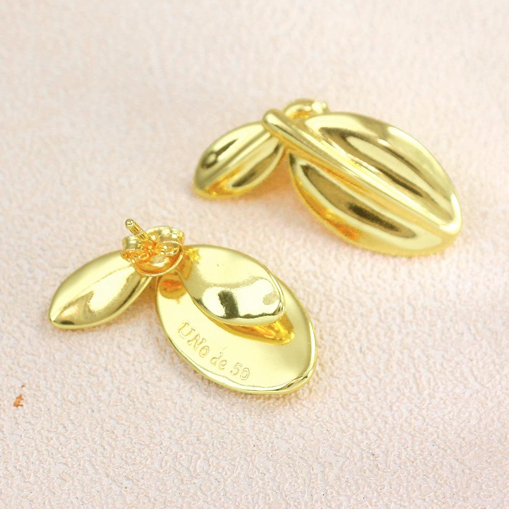 UNOde50 Women s Geometric Leaf Earrings - Best-seller in Europe & America, Romantic Inlaid Jewelry Gift.