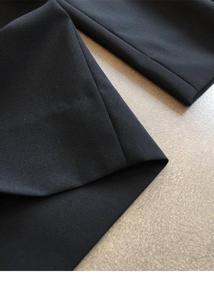 Italian G-Grade Nan You Style High Waist Wide-Leg Wool Trousers for Women
