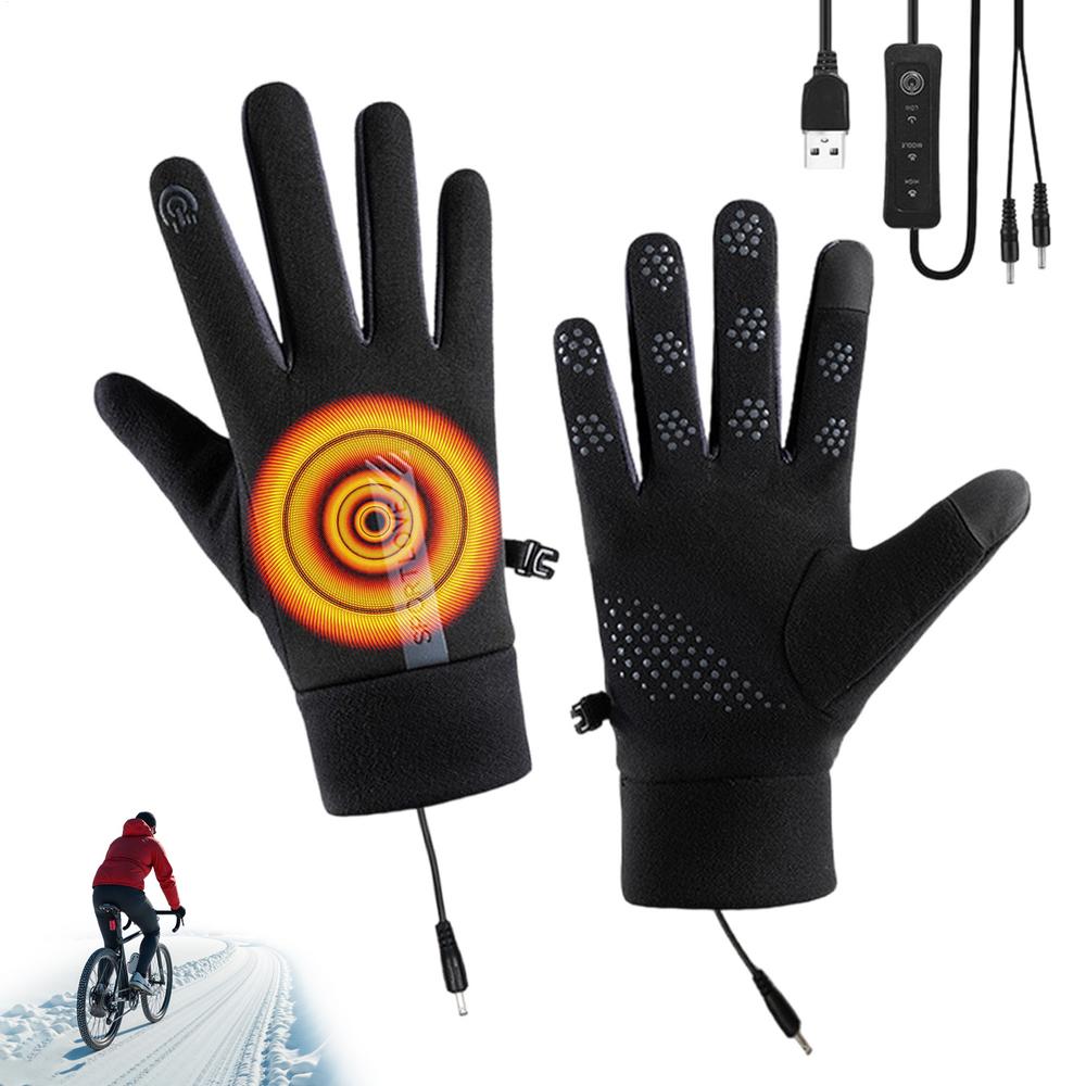 Heated Gloves Flexible Control USB Powered Warm Outdoor Sport USB Heating Gloves For Skiing Hiking Cycling Snowboarding Sledding