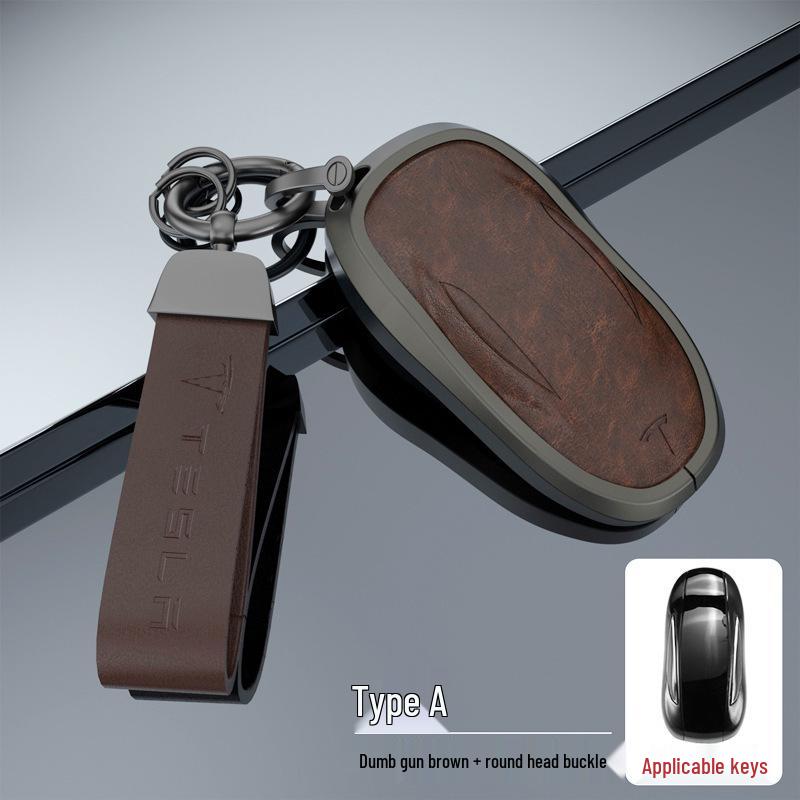 Tesla Key Card Case for Model 3/Y/X/S - Premium Protective Shell with Metal Buckle for Men & Women