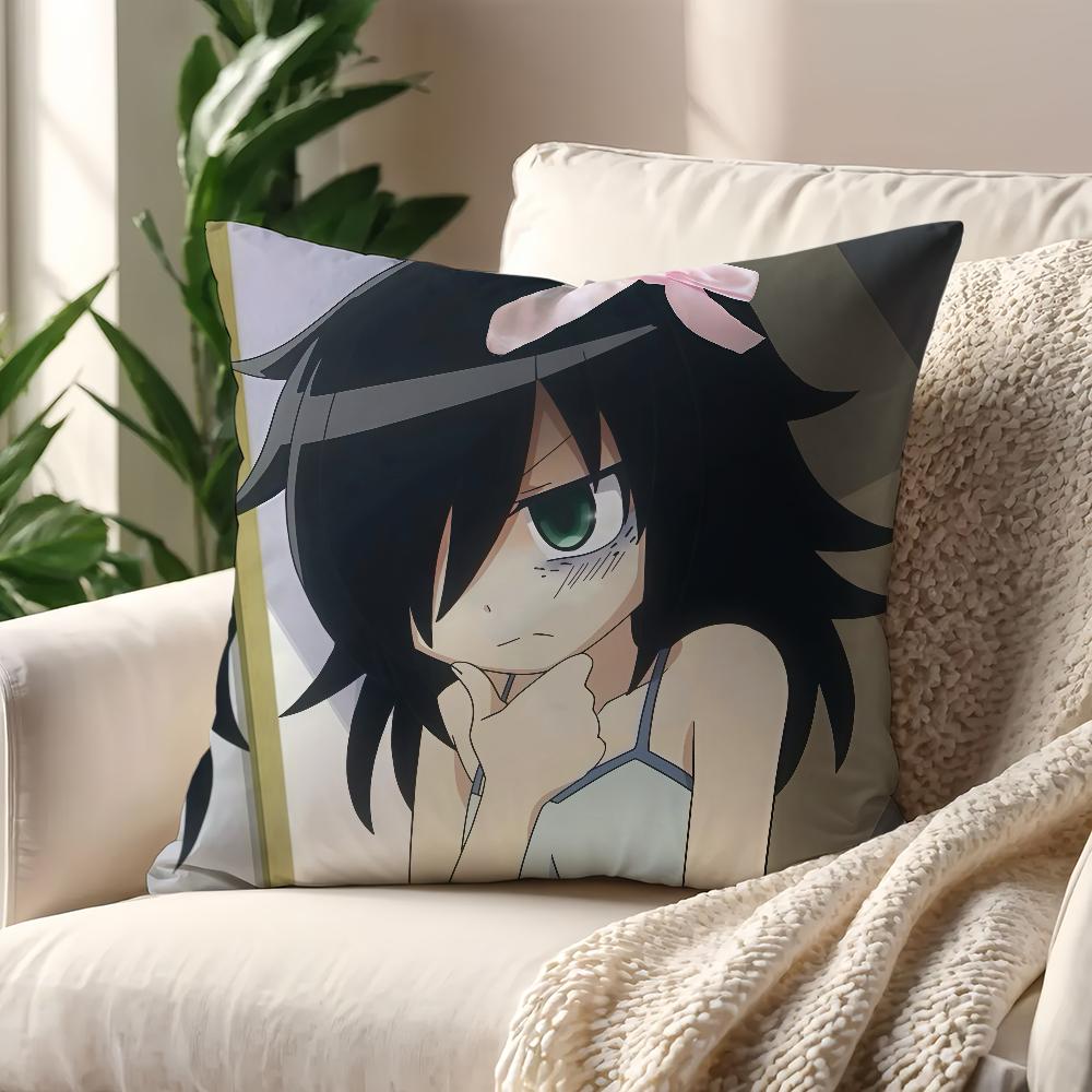 C-character Tomoko Kuroki Game Cushion Cover Pillow Cover Decoration Room Home Sofa Living Office Car Nordic Simplicity